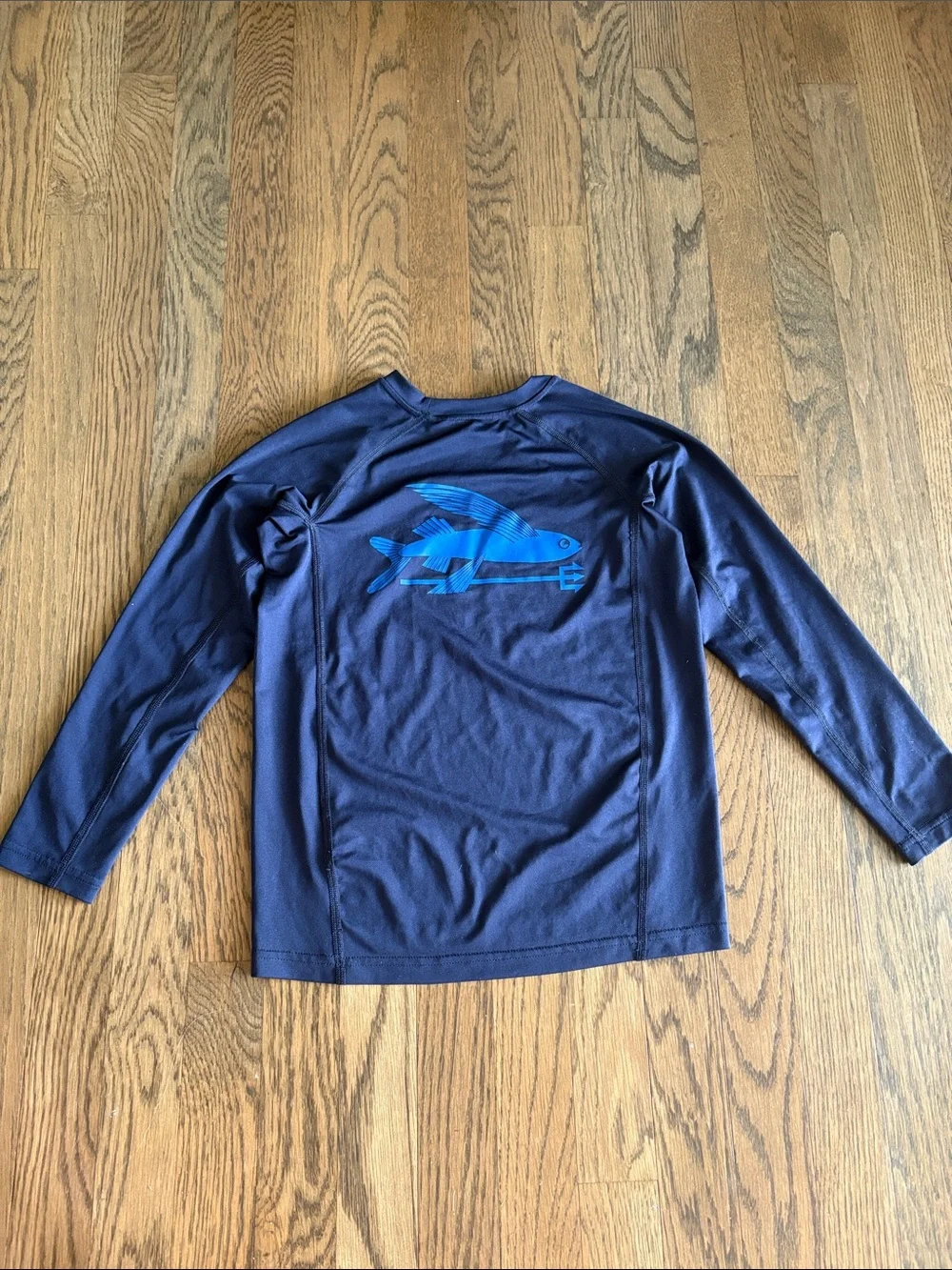 Patagonia Navy Long-Sleeve Kids Swim Rashguard